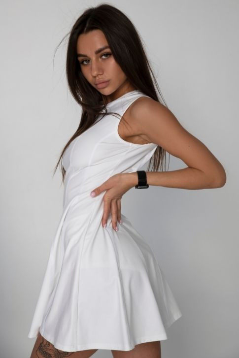 Женское спортивное платье с шортами Mansen Tennis White — купить в интернет-магазине BESTWEAR.SHOP